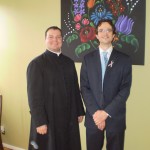 Fr. Tamás with Tamás Király of the Hungarian embassy (Photo: C. Adam)