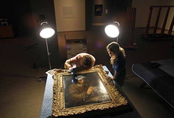 Inspection of Rembrandt's Old Man Praying