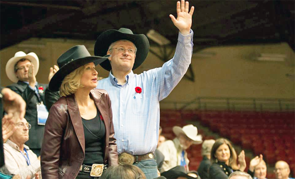 Stephen Harper feleségével, Laureen-nel, a Konzervatív Párt 2013-as kongresszusán.