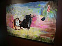 "When daylight drained from the sky" - Tavi Weisz festménye a Karsh-Masson galériában.