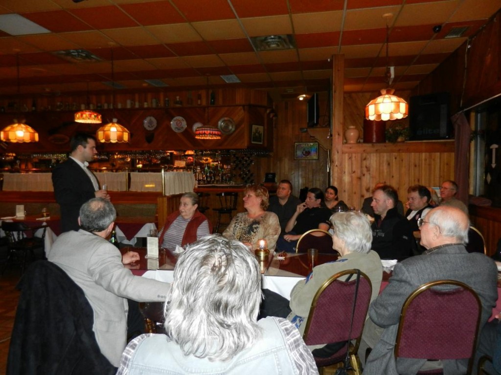 Jobbikos lakossági fórum a torontói The Musket nevű étteremben, február 1-én.