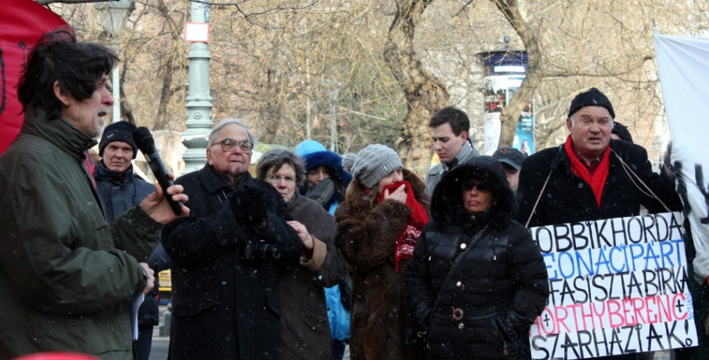 No More Racism tüntetés Budapesten 2015. február 8-án. Fotó: Kardos Dániel.