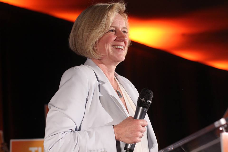 Rachel Notley, a keményen baloldali NDP vezetője lett Alberta tartomány új kormányfője.