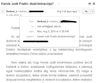 Kende Judit pozitív diszkriminációja?