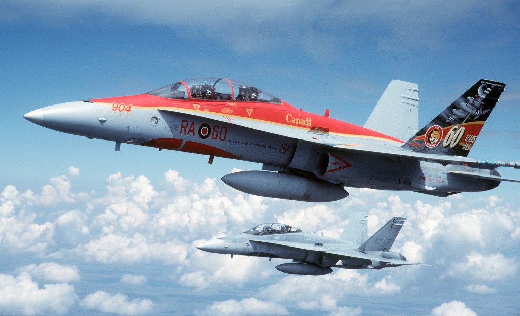 Kanadai CF-18-as vadászgép.