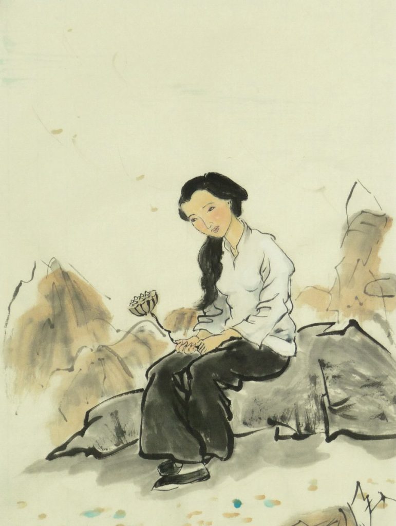 Chinese girl sitting alone / Catherine Jao