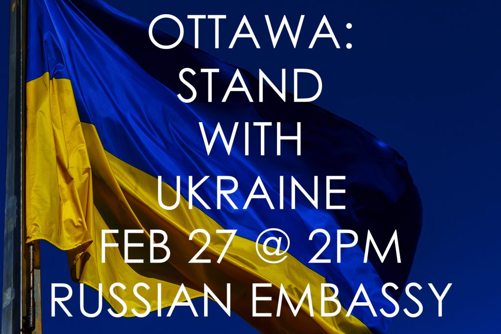 Szolidaritás Ukrajnával — Tüntetés és gyertyagyújtás Ottawában