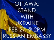 Szolidaritás Ukrajnával — Tüntetés és gyertyagyújtás Ottawában
